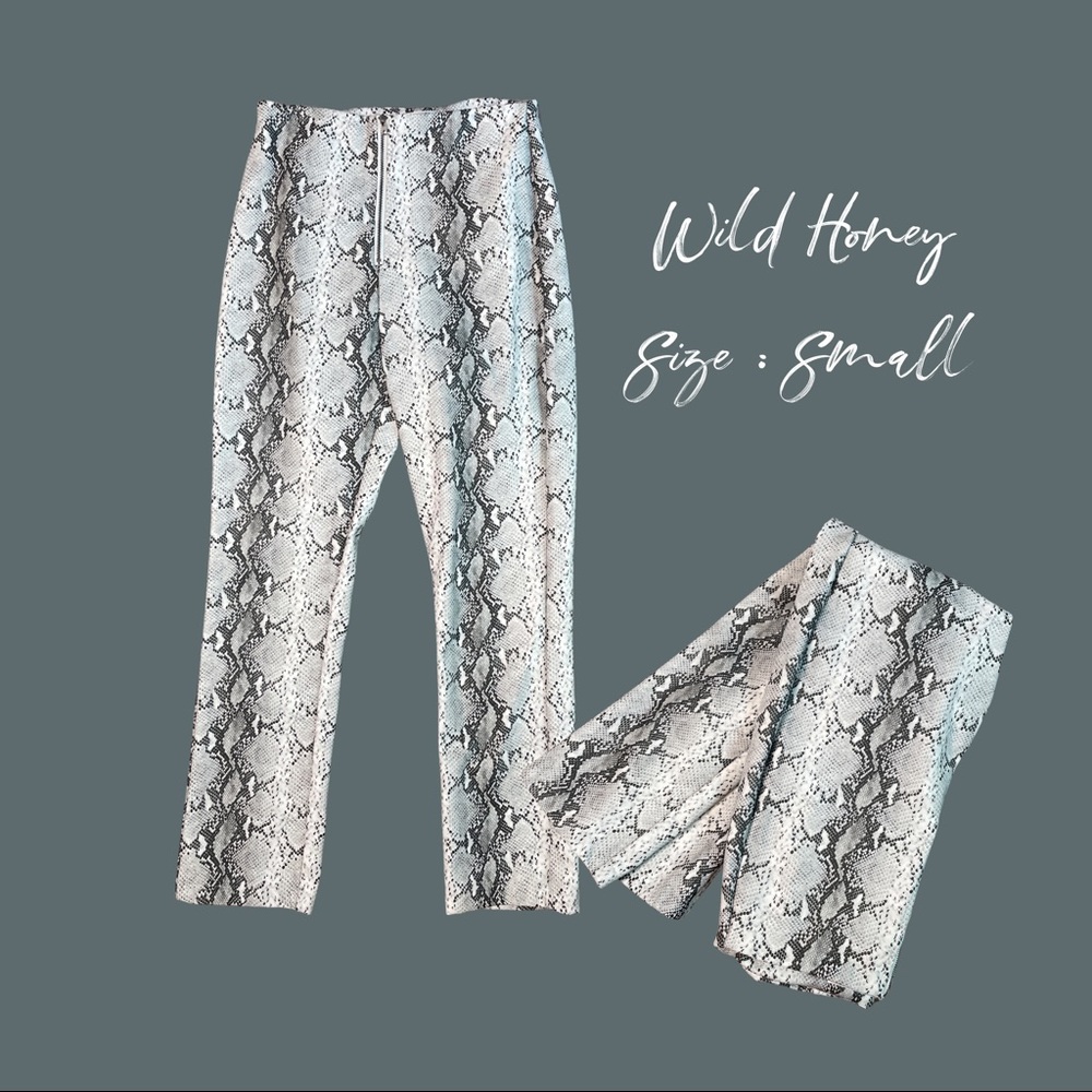 Snake Print Pleather Pants 🐍